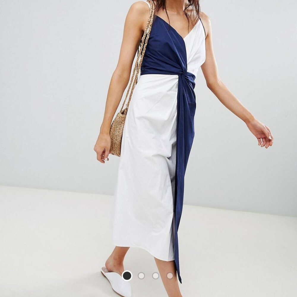 Warehouse Twist Front Midi